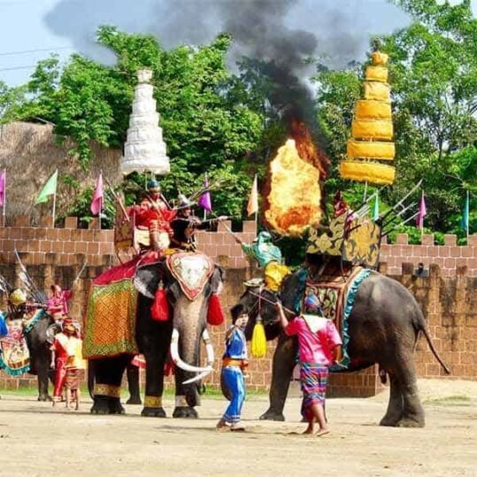 Excursion Damnoen Saduat & Elephant ground avec guide francophone