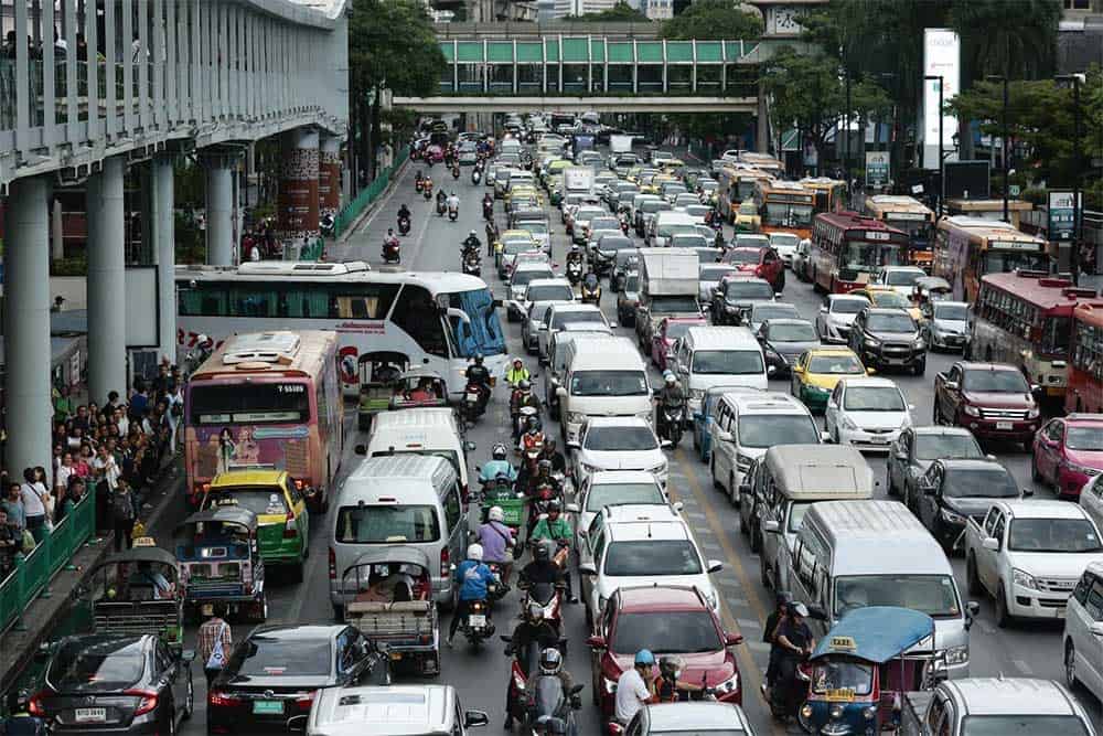 bouchon à Bangkok - circulation