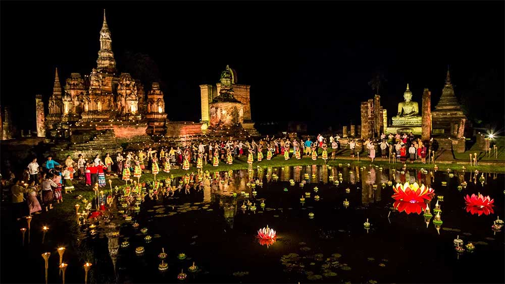 Festival du Loy Krathong à Ayutthaya