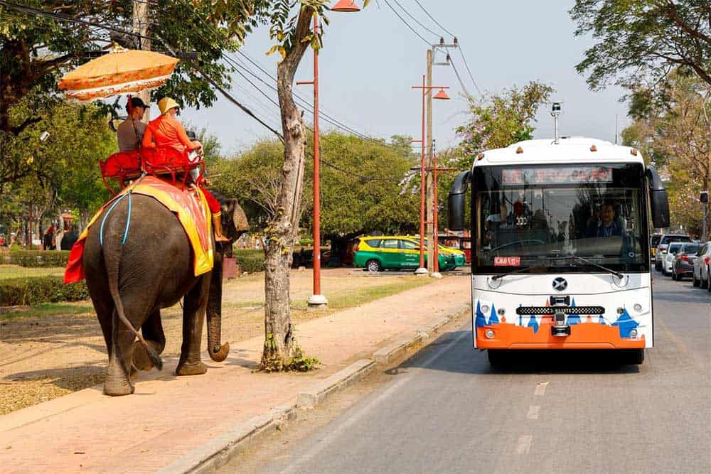 Faire Bangkok ayutthaya en bus